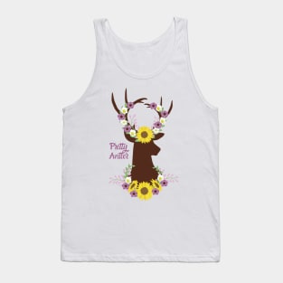 Pretty Antler - Deer Sunflower Tank Top